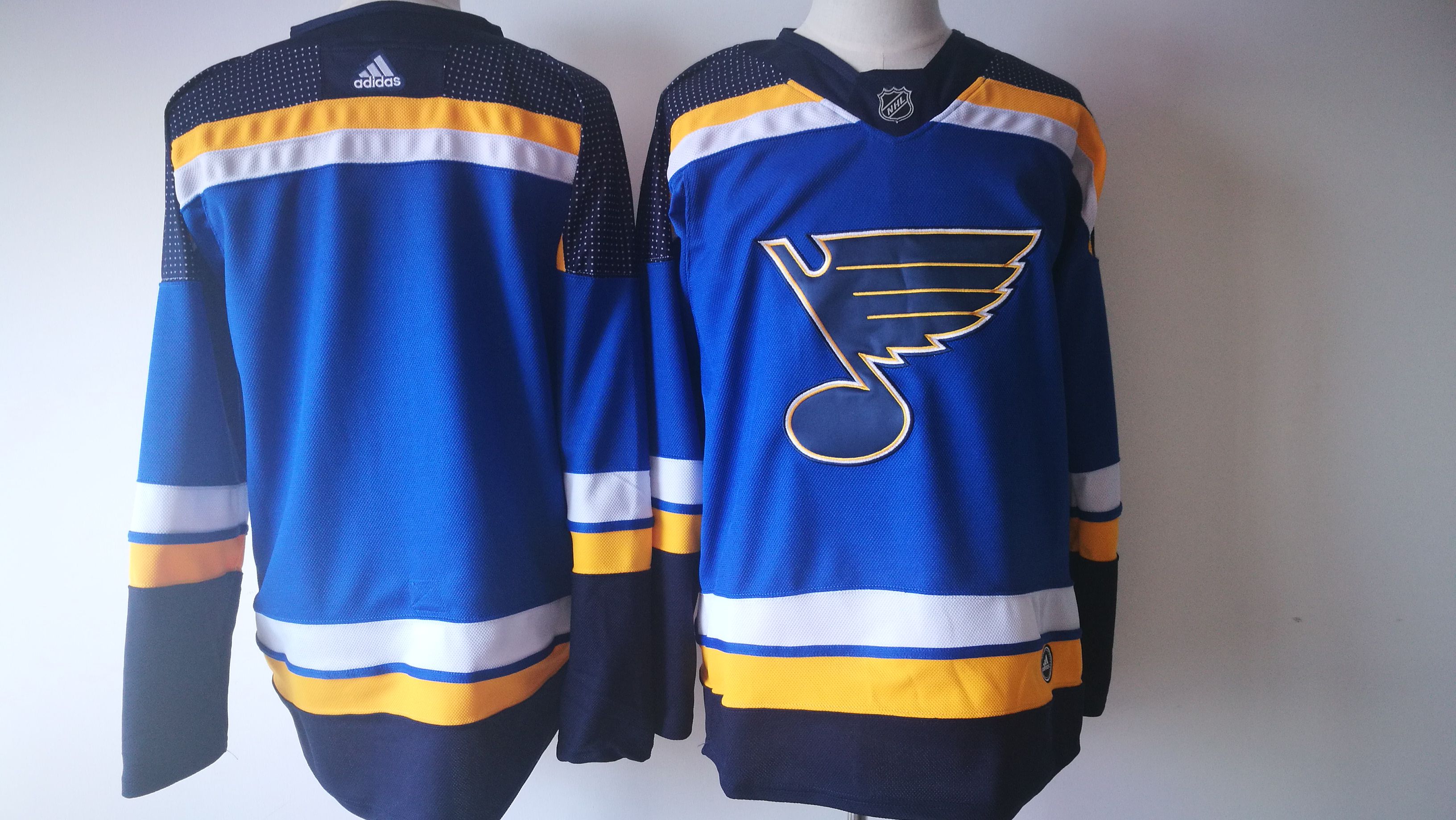 Men St. Louis Blues blank Blue Adidas Hockey Stitched NHL Jerseys